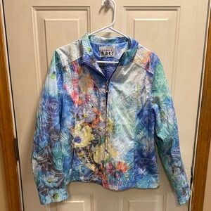 Vintage Colorful Artistic Jacket by Keren Hart